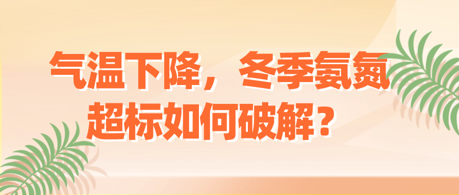 气温下降,冬季氨氮超标如何破解?